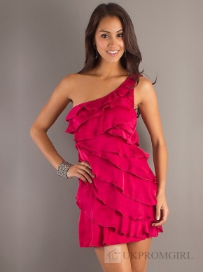 Shoulder Cocktail Dress on Uk A Line One Shoulder Drape Short Red Cocktail Dress Online