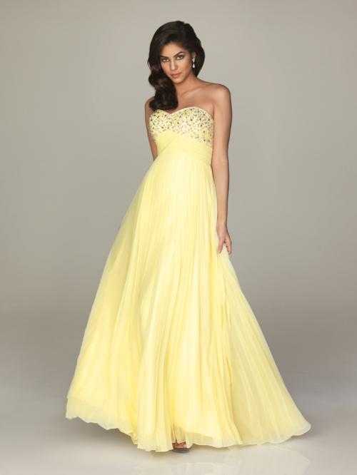 Yellow Night Moves 6237 Beading Prom Dress Long Sale Yellow Night Moves 6237 Beading Prom Dress Long Sale
